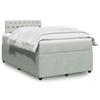 VidaXL Slatted Bed Base and Mattress Light Grey 120x190cm Velvet 3289992