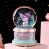 Drehende Karussell-Spieluhr mit Schneekugel-Effekt Kindergeburtstagsgeschenk Dekorative Harz-Musikinstrument Spielzeug