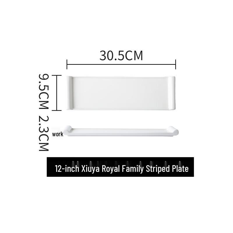 Nordic Ceramic Rectangular Sushi Plate