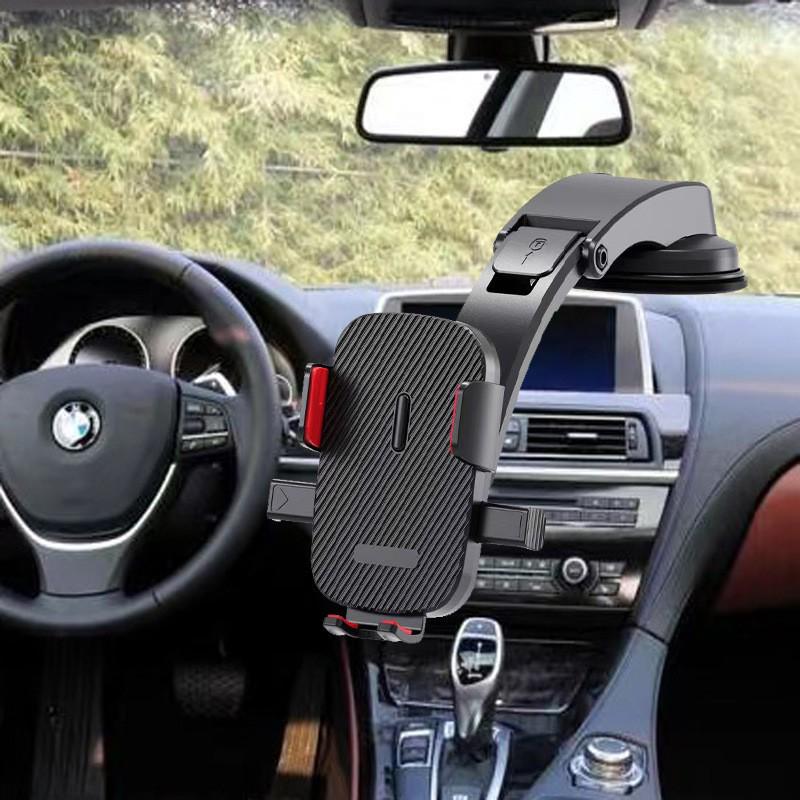 Retractable Phone Holder for Dashboard & Air Vent with Suction Cup Mount