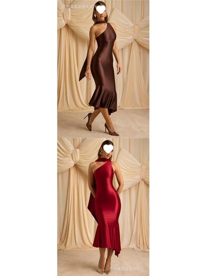 Summer European & American Style Backless Evening Gown - Fashionable & Sexy Women's Long Dress
