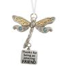 Yousheng Friendship Dragonfly Ornament Dragonfly Hanging Decoration with Sentimental Quote Friendship Keepsake Gift for Best Friends