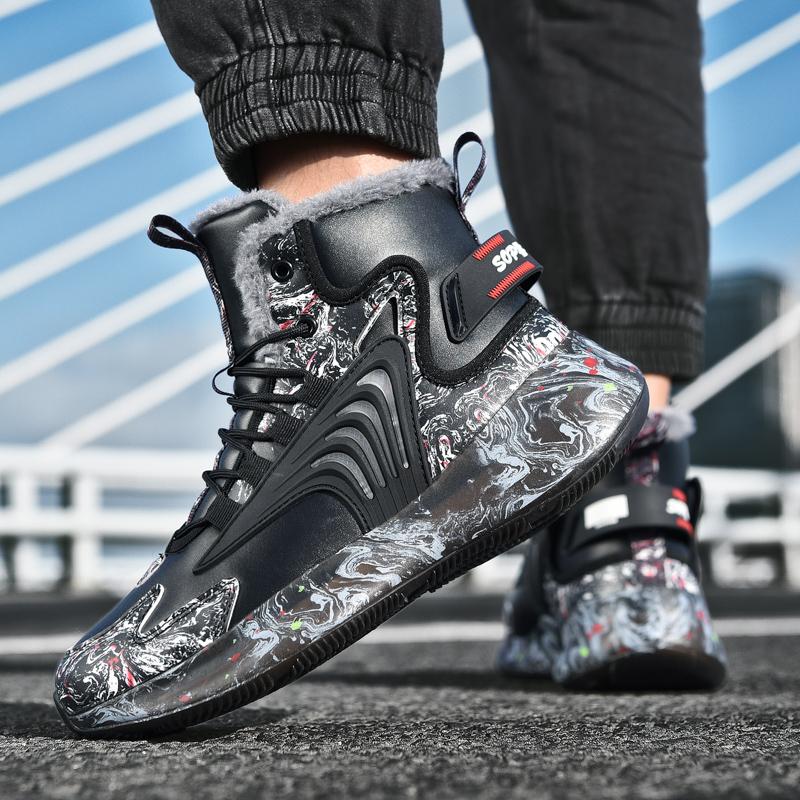 Pánské boty 2024 Nové Zimní Pantofle Teplé Pánské Boty Vodotěsné Protiskluzové Plyšové tenisky Pánské tenisky Boty Pánské tenisky Zima