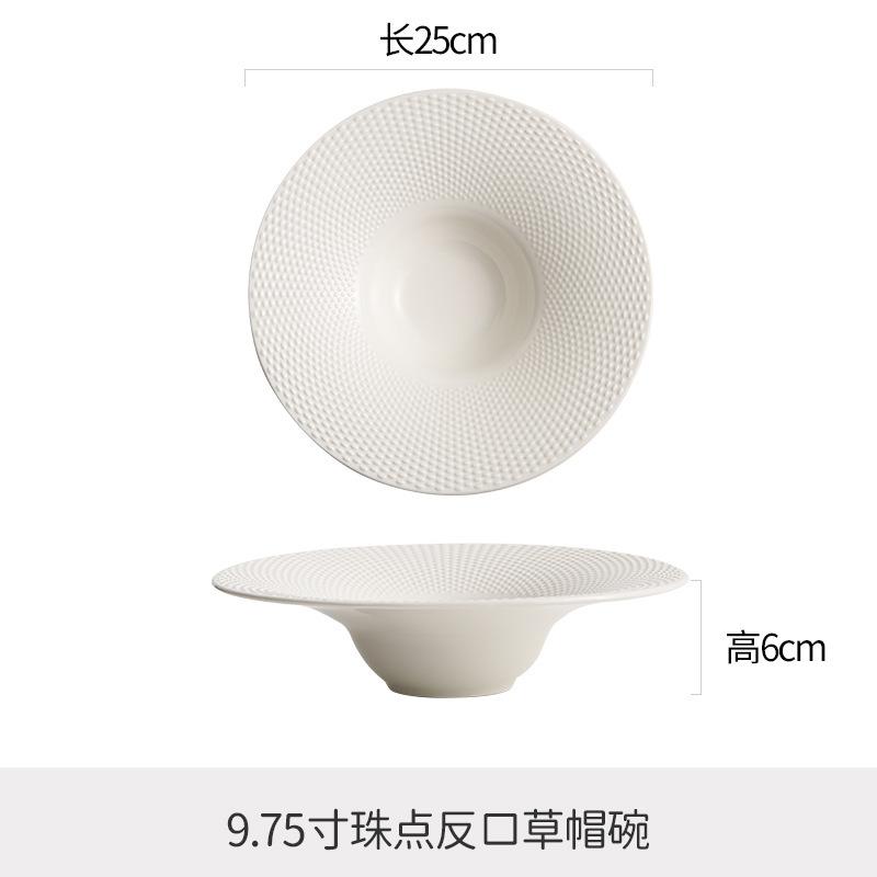 Assiette peu profonde en céramique à rayures givrées, assiette à dessert, assiette à sushi, assiettes à pâtes, restaurant, cuisine moléculaire, vaisselle créative