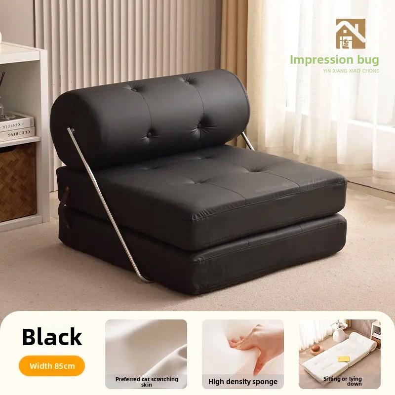 Folding Leather Sofa Living Rooms Bedroom Sun Lounger Luxury Single Sofas Bed Tatami Tiny Home Modern Comfortable Furniture