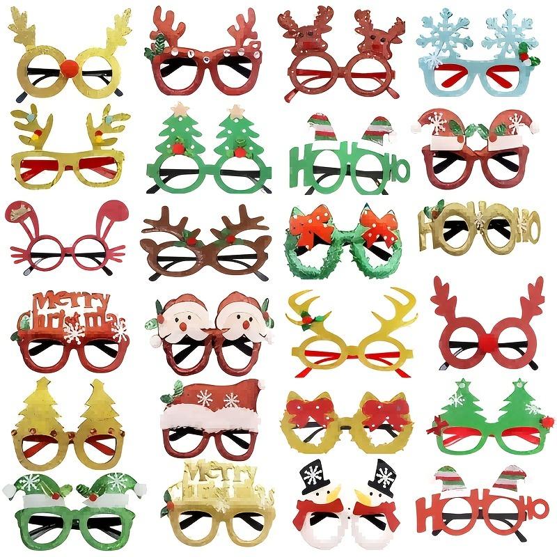 

24pcs Christmas Party Glasses Set Unisex Props and Decorations One Size Christmas Event & Party Supplies Christmas Gift for Kids