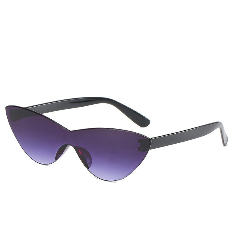 Purple Black Red Sunglasses Cateye Eyewear Women Brand Designer Small Triangle Vintage Sun Glasses Retro Sexy Cat Eye Sunglasses