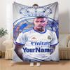 Coperta con Nome Personalizzato Mbappe Coperta Leggera Personalizzabile Morbida e Accogliente Adatta per Letto Decorazione Casa Divano Divano Quattro Stagioni Multiuso