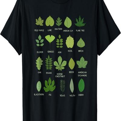 Leaf Identification Chart, Common Leaves T-Shirt