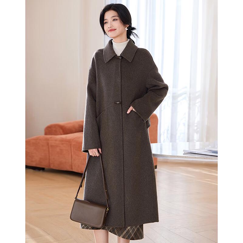 Sisui Nianhua Women's Elegant Mid-Length Wool Coat Y145039N1
