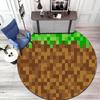 Sandbox Electronic Xbox Games Minecraft Circular Carpet Household Goods Decoration Anti Slip Home Table and Chair Mat Aisle Door Mat Carpet D11
