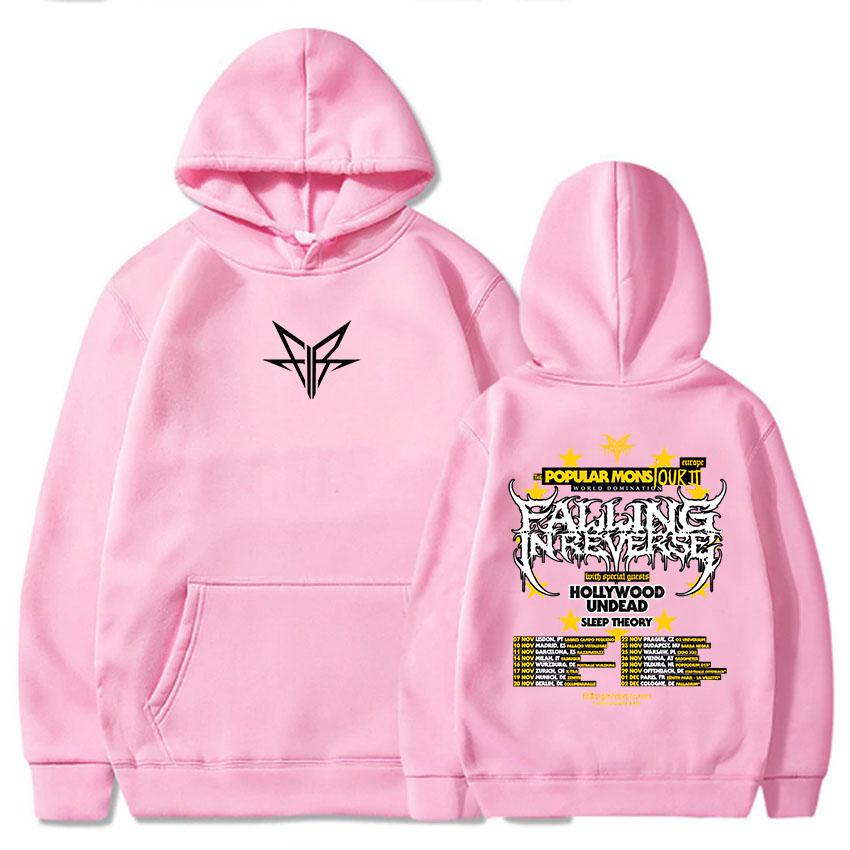 The Popular Mons Tour Clothing Falling In Reverse Band Graphic Hoodies Men/Women Hip Hop Winter Sudaderas Heavy Mental Pullovers