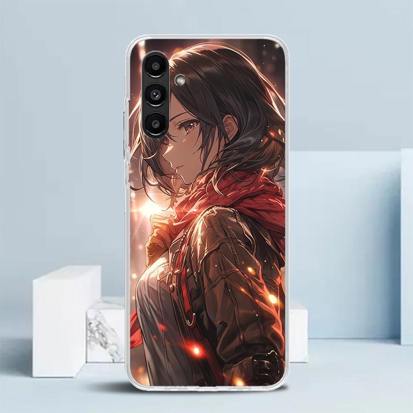 A-Angriff auf die Titanen Annie Mikasa Hülle für Samsung Galaxy A17 A37 A57 A16 A26 A36 A56 A15 A14 A55 Handyhülle A13 A53 A25 A35 A24