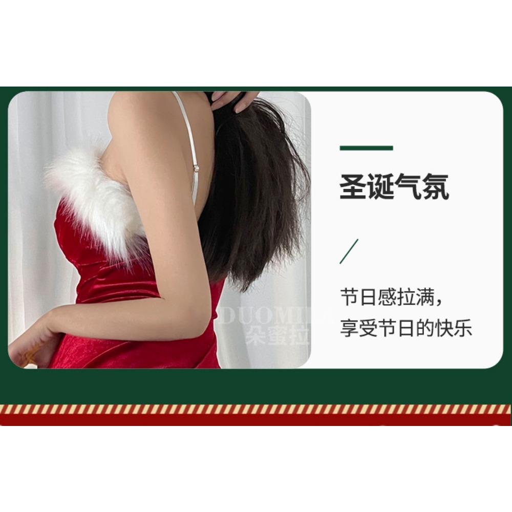 Christmas Wear Atmosphere New Year's Robe Small Short Skirt Women's Sexy Christmas Themed Skirt Dress