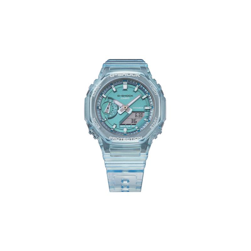 

Casio G-SHOCK Ice Tough Series Octagonal Translucent Waterproof Movement Quartz Movement Resin Strap Japanese and Korean Watch GMA-S2100SK-2APR синий