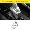 For Toyota Venza 2021-2023 Matte Silver Console Gear Shift Knob Cover Trim 2pcs