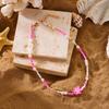Frangipani Seed Bead Imitation Pearl Necklace Beach Bohemian Vacation Style Flower Necklace Fashion Trend Versatile