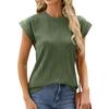 DX~~ New Round Neck Ladies Solid Color Short Sleeve Loose Casual T-shirt
