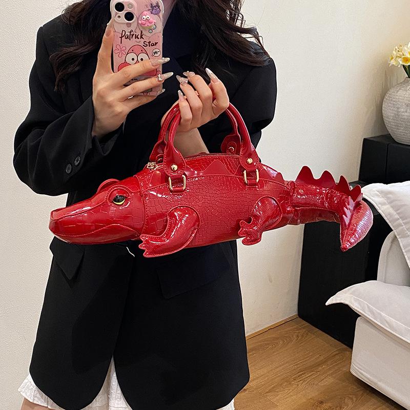 Handbag - Shoulder Bag - Unconventional Design - Three-dimensional Crocodile Pattern Bag - Cool Girl Cross-body Bag