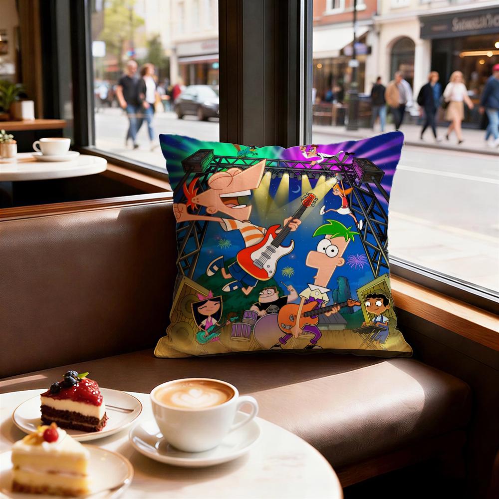 Kreslený Phineas a Ferb Povlak na polštář Dekorativní povlaky na polštáře Potah na pohovku x Polštář Kus x x Povlak na polštář