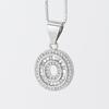 Cross Pendant with Micro Pave Cubic Zirconia - 26 Letter Options for DIY Jewelry Accessories