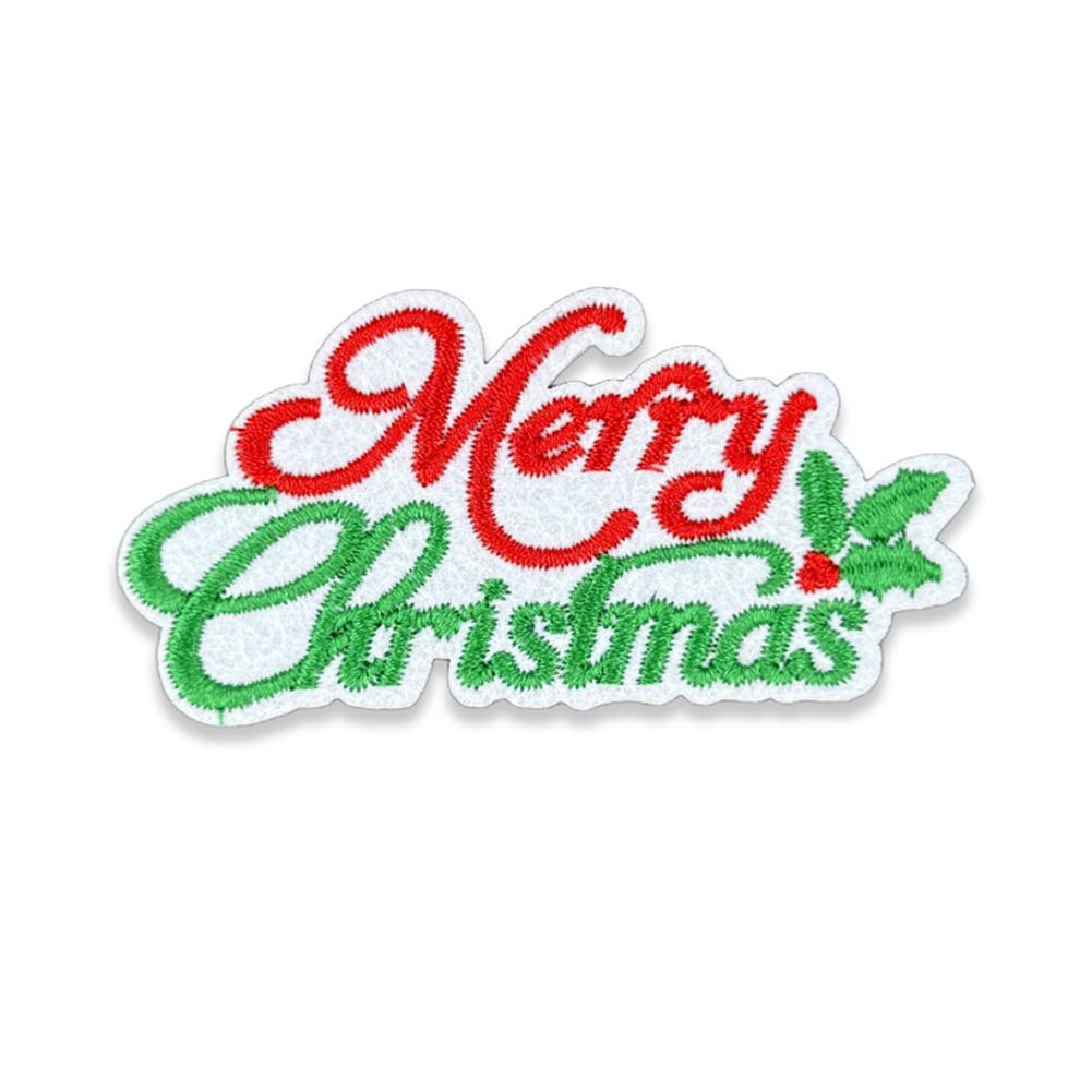 Christmas Embroidered Patches Repair Patch Self Adhesive Patch Cartoon Santa Claus Appliques For Apparel Bags Accessories