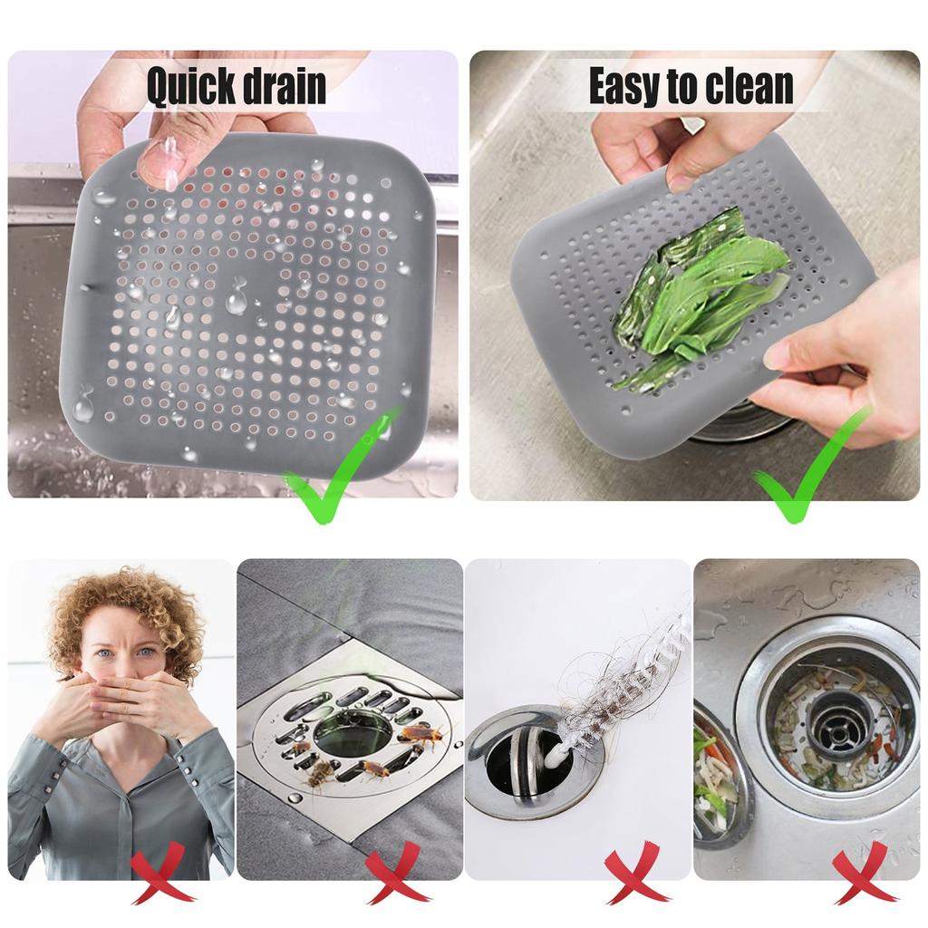 4 bucăți chiuvetă de bucătărie anti-înfundare silicon podea capac baie păr filtru canalizare plasă filtru