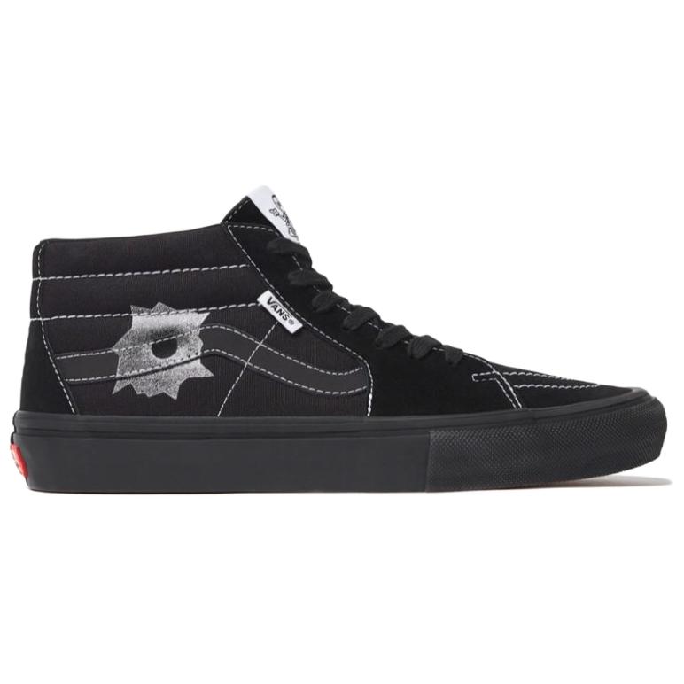 New Vans Skate Grosso Mid Supreme X Nate Lowman Black VN0A5KS1BLK