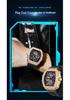 Oufannishi Barrel-Shaped Quartz Waterproof Skeleton Men's Watch with Calendar and Luminous Features