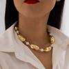 Letter Splicing Collarbone Chain European and American Style Geometric Rectangular Necklace Necklace Necklace Jewelry Women