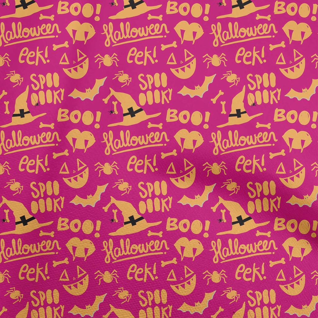 oneOone Cotton Flex Blue Fabric Halloween Craft Projects Decor Fabric Printed By The Yard 40 Inch