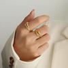 Marka French Niche Love Knot Ring In 18K Gold Titanium Steel A198