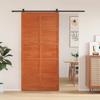VidaXL Barn Door Brown Wax 100x208 Cm Solid Pine Wood, Sliding Barn Door, Sliding Door Room 850640