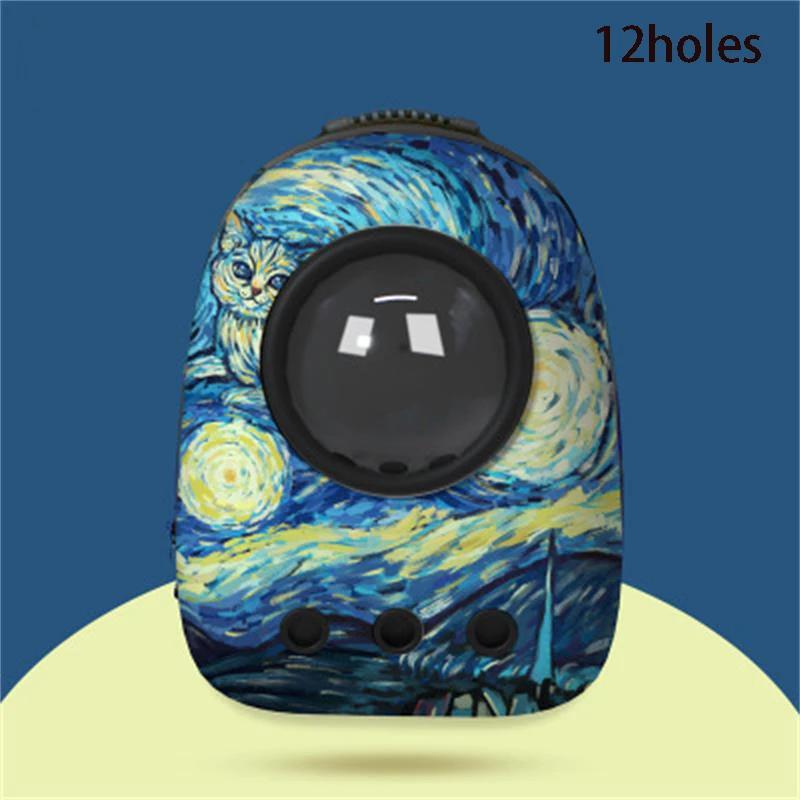 Breathable Pet Sling Backpack, Pure Color, Travel Space Capsule Cage, Pet Transport Bag, Carrying Cat Bag