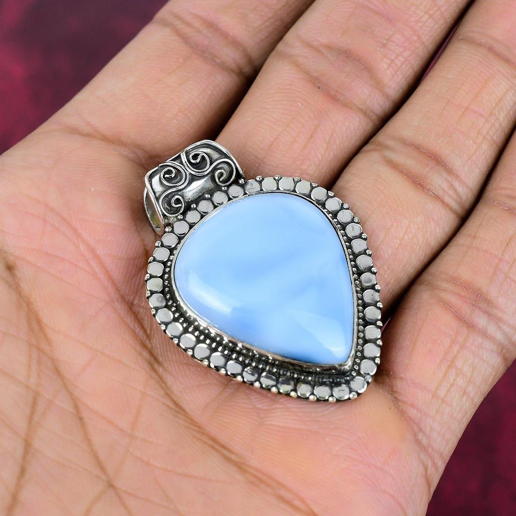 Owyhee Opal Anhänger, 925 Sterling Silber Schmuck, Edelstein Anhänger, Geschenk für Sie handgemachter zierlicher Schmuck