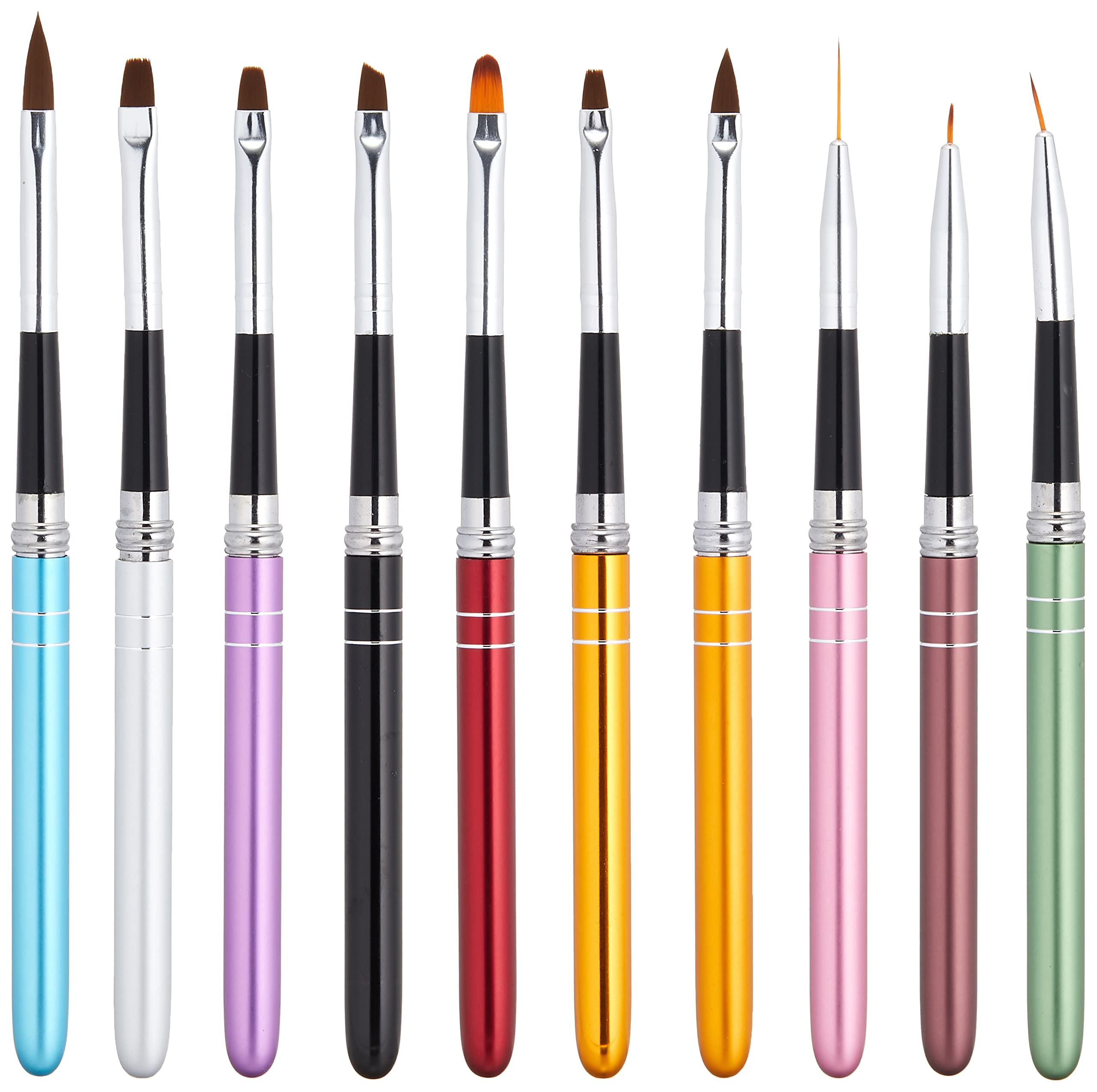 Petitor Nail Art Brush Gel Nail 3D Nail Brush NIL Set, 10-Piece Set, Brushes, Set,