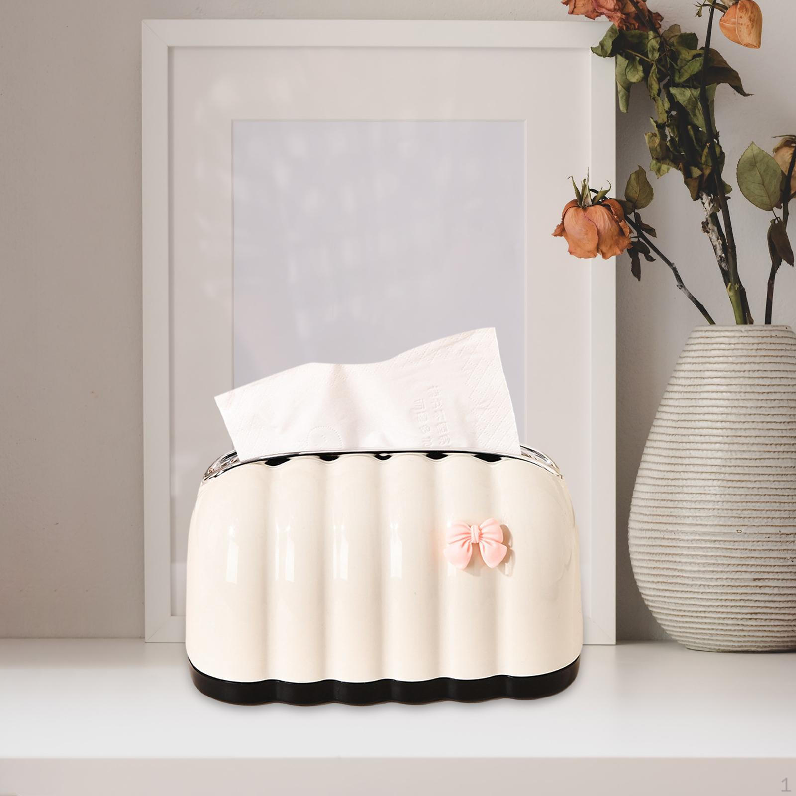 

Nordic Desktop Tissue Box Elegant Storage Case Holder Ornaments Napkin Paper