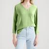 Women's Fashion Casual V-neck Long Sleeve Loose Pullover Top