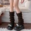 Thick Warm Fuzzy Leg Warmers Turn-Cuff Design Wool Blend Leg Warmers Cozy Calf Leg Socks  For Women