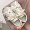 Fashion Hot Selling Thick-Soled 2025 Pearl Beaded Sweet Heart Casual Sports Shoes Women's Bowknot Ballet Flats Women Zapatillas De Mujer