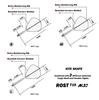 CUESOUL ROSTAK57 T19 Series Mixed Shaft Integrated Kite Shape Set of 3 Two-Tone Dual-Material Flights, Series, (Gray) CS-AK57FZ11-8S