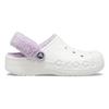 Crocs Classic Baya Lined Fuzz Strap Clog 'White Lila' Unisex (The plush part is not removable)