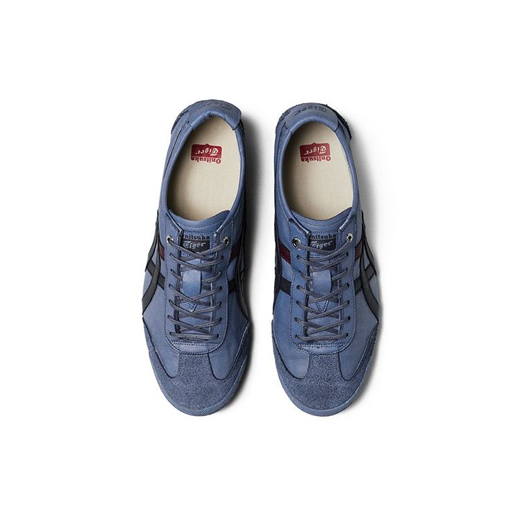 ONITSUKA TIGER Mexico 66 Sd Šněrovací Kožené Odolné Lehké Běžecké Boty s Nízkým Svrškem Unisex tenisky Modrá 1183C068-400