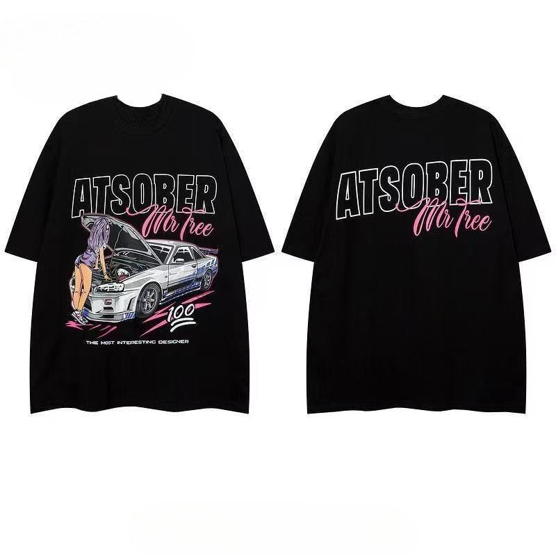 

New Gothic-style printed T-shirts for the summer and autumn of 2025 casual and sporty short-sleeved streetwear for men and women 4XL
