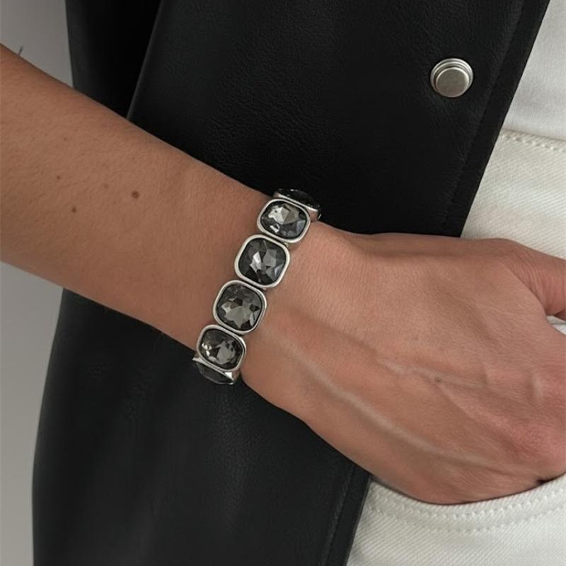 Elegant Acrylic Bracelet Open Ring For Women Korean Geometry Adjustable Party Jewelry Lady Gifts