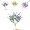 Silklike Lavender And Wheat Stalks With Plastic Material For Home Decor And Studio Photography