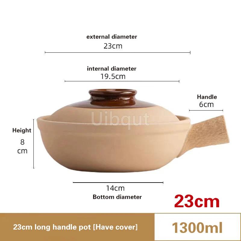 Hong Kong style Little pan rice Casserole Single handle old-fashioned clay pot Commercial high-temperature resistant sand pot