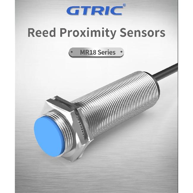 GTRIC Magnetic Reed Switch Proximity Sensor LG18A3 Premium M18 Cylinder Series 10-30 90-220V 10mm Sensing Distance NO NC