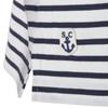 Sinacova Long Sleeve Cotton High Captain America Embroidered Anchor Size L X 24220030 Men's T-Shirt, 100% Jersey, Neck, Striped, Patch, (White Navy),