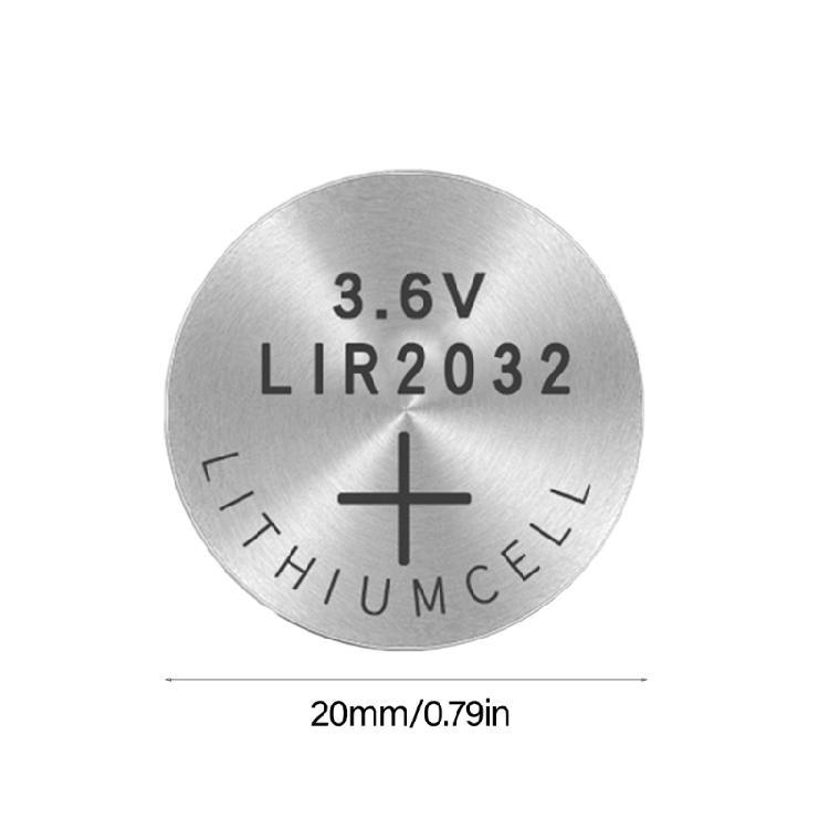 LIR2032 Batteries 3.6V Rechargeable Lithium Batteries For Car Security Alarms Device Stable Voltages Output for Computer
